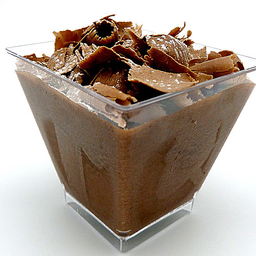 Dark chocolate mousse cup